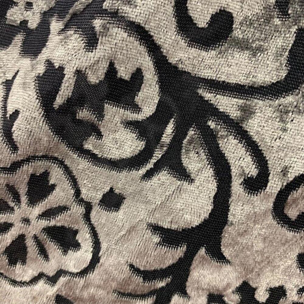 Conrad C Womens Collection Gray Black Floral Design Velvet High Neck LS Top​​​​​ - Picture 4 of 7